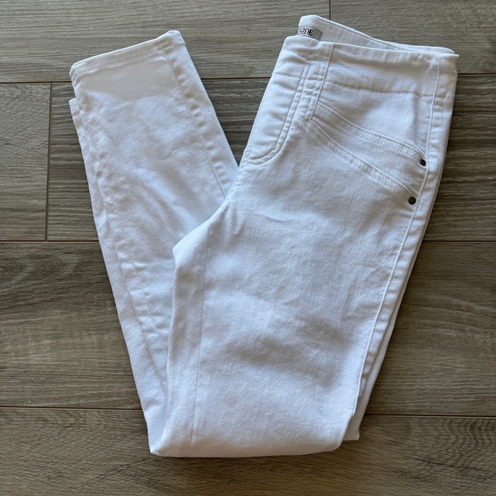 NIC+ZOE White Stretch Denim Pull-On Jeans